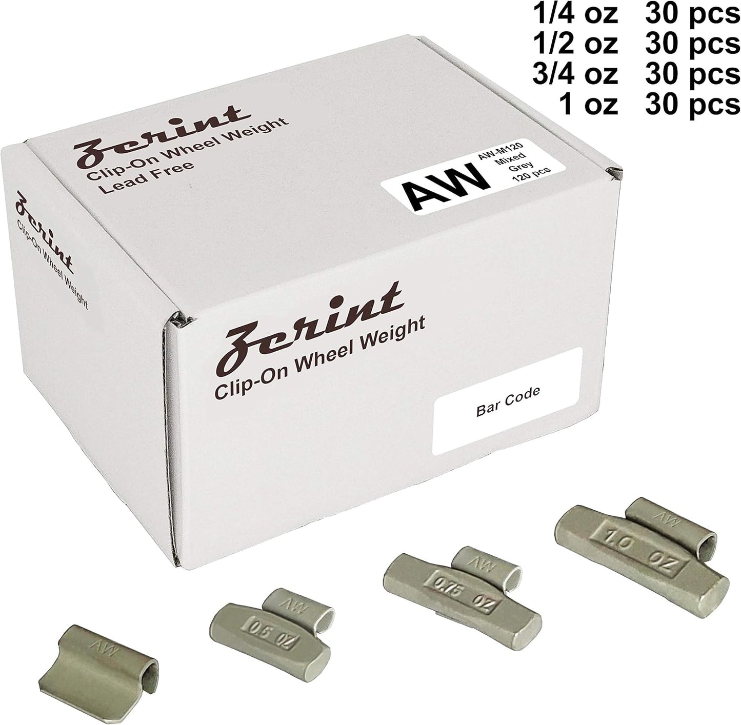 Kit peso rueda AW-M120 120pcs gris 1/4-1oz