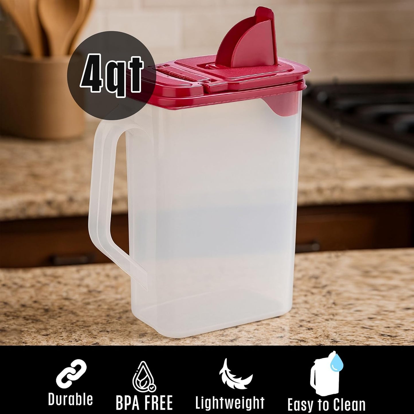 Contenedor 4qt cocina multiusos para harina y azúcar