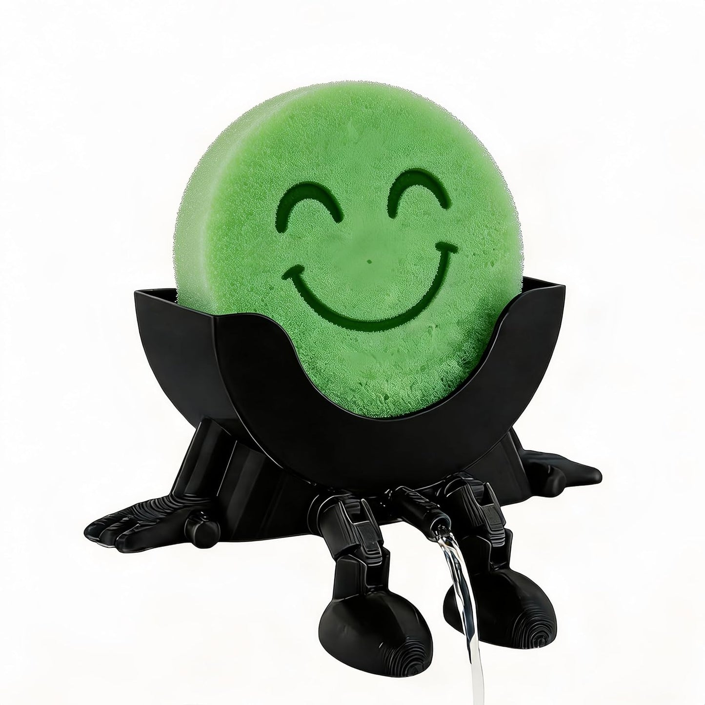 Soporte esponja colgante drenable fregadero negro