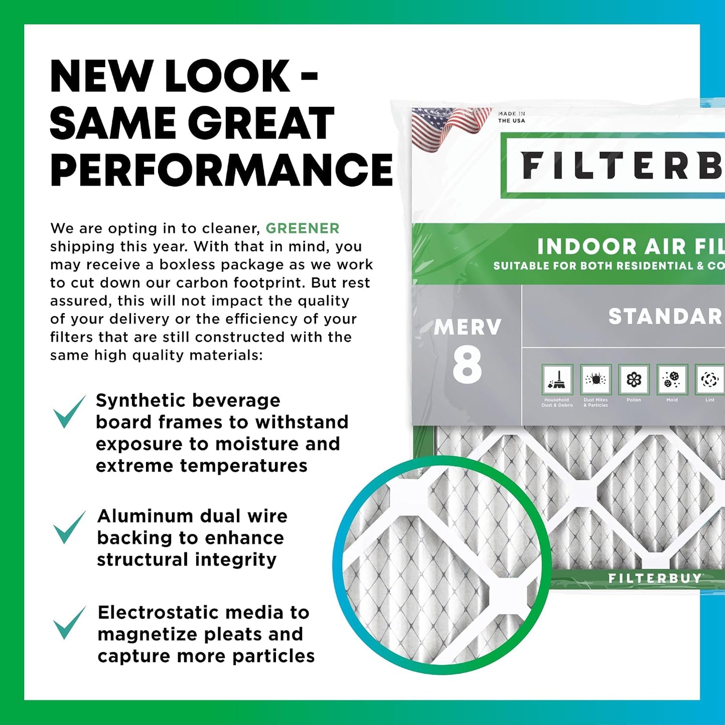 Filtro aire HVAC MERV 8 plisado 12x24pulg pack 5