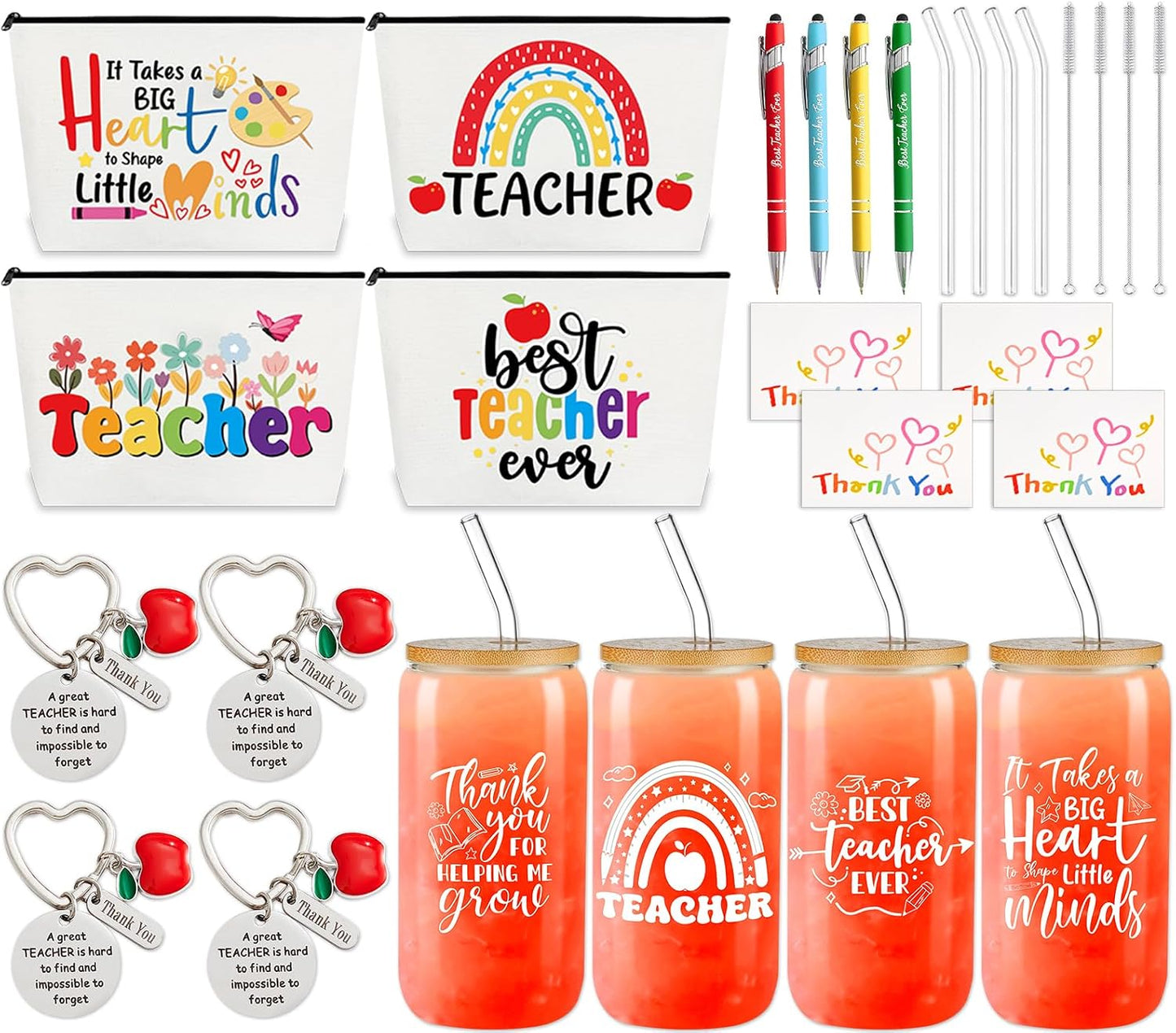 Set 28 Regalos Navidad Profesores Vaso Llaveros Cremallera