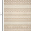 Alfombra 9x12ft Natura Beige y Marfil Lana Algodón Bohemio