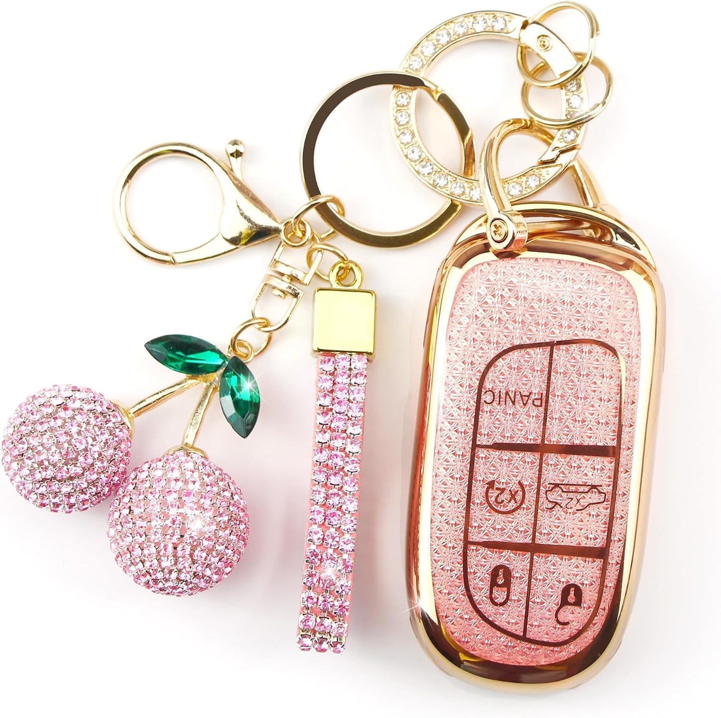 Funda llavero brillante TPU para mujer comp Dodge Jeep