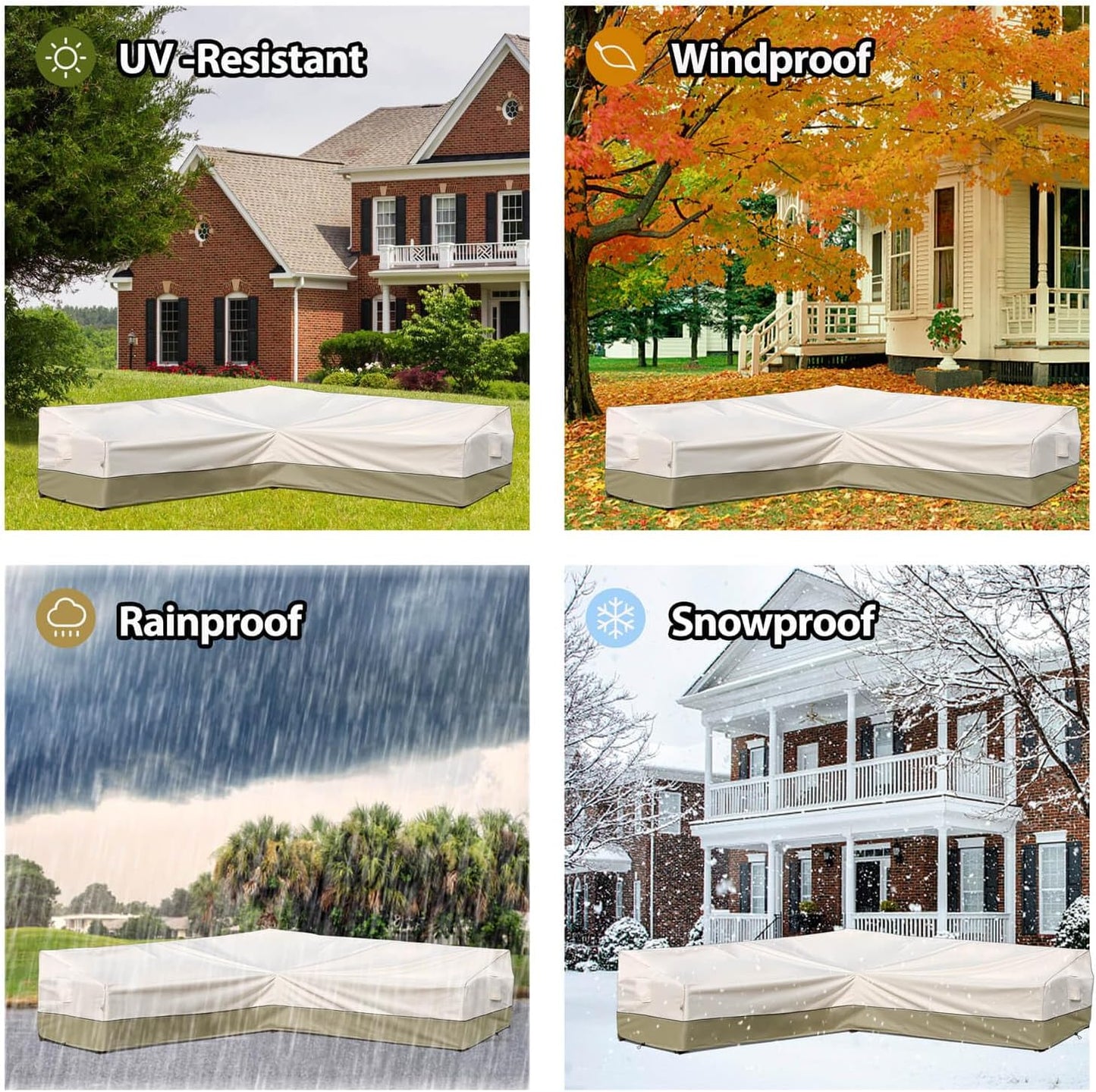 Funda seccional exterior 600D impermeable con 3 rejillas