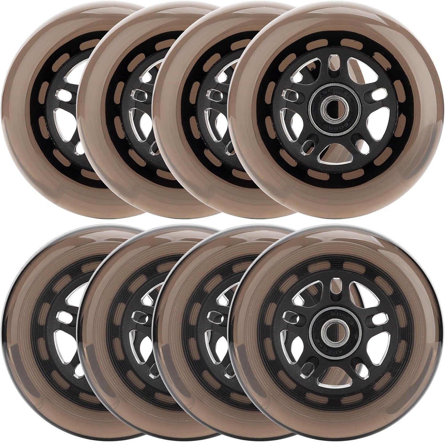 Ruedas patines en línea 64mm 85A ABEC-9 con espaciadores