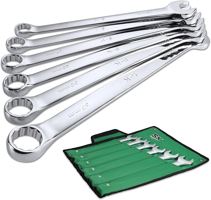 Set llaves combinadas patrón largo 25-32mm 6 Pzas SuperKrome