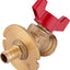 Válvula 1/4 vuelta con llave manguera brida 1/2 pulg PEX x 3/4 MHT