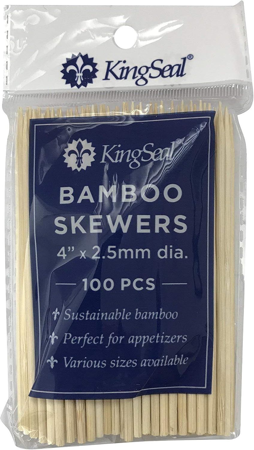 1600 Pinchos Bambú 4" x 0.098" Shish