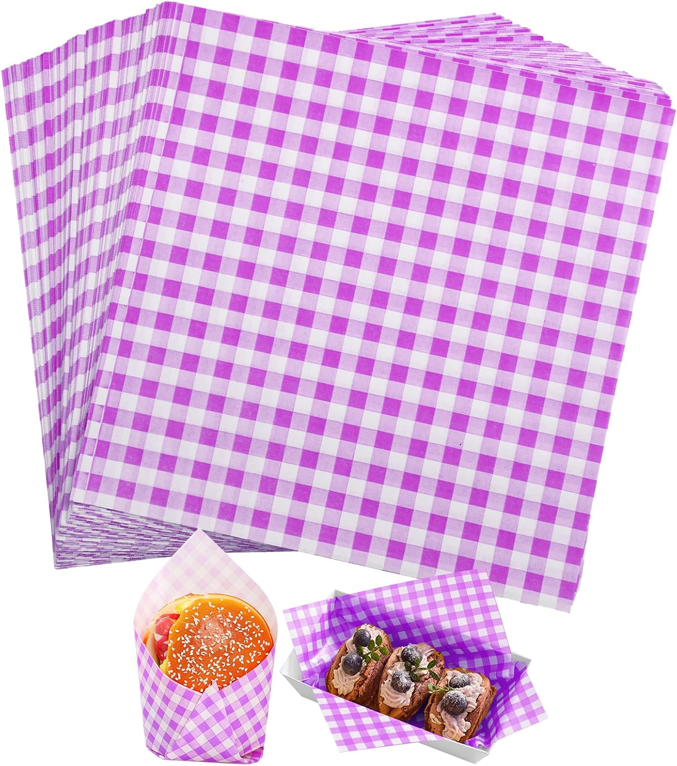 100 Pzas Hojas Papel Encerado 7x7pulg para Delicatessen