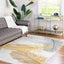 Alfombra rectangular 2x3ft color amarillo y marfil