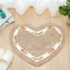 Alfombra ducha forma corazón camello 19.7x23.6pulg