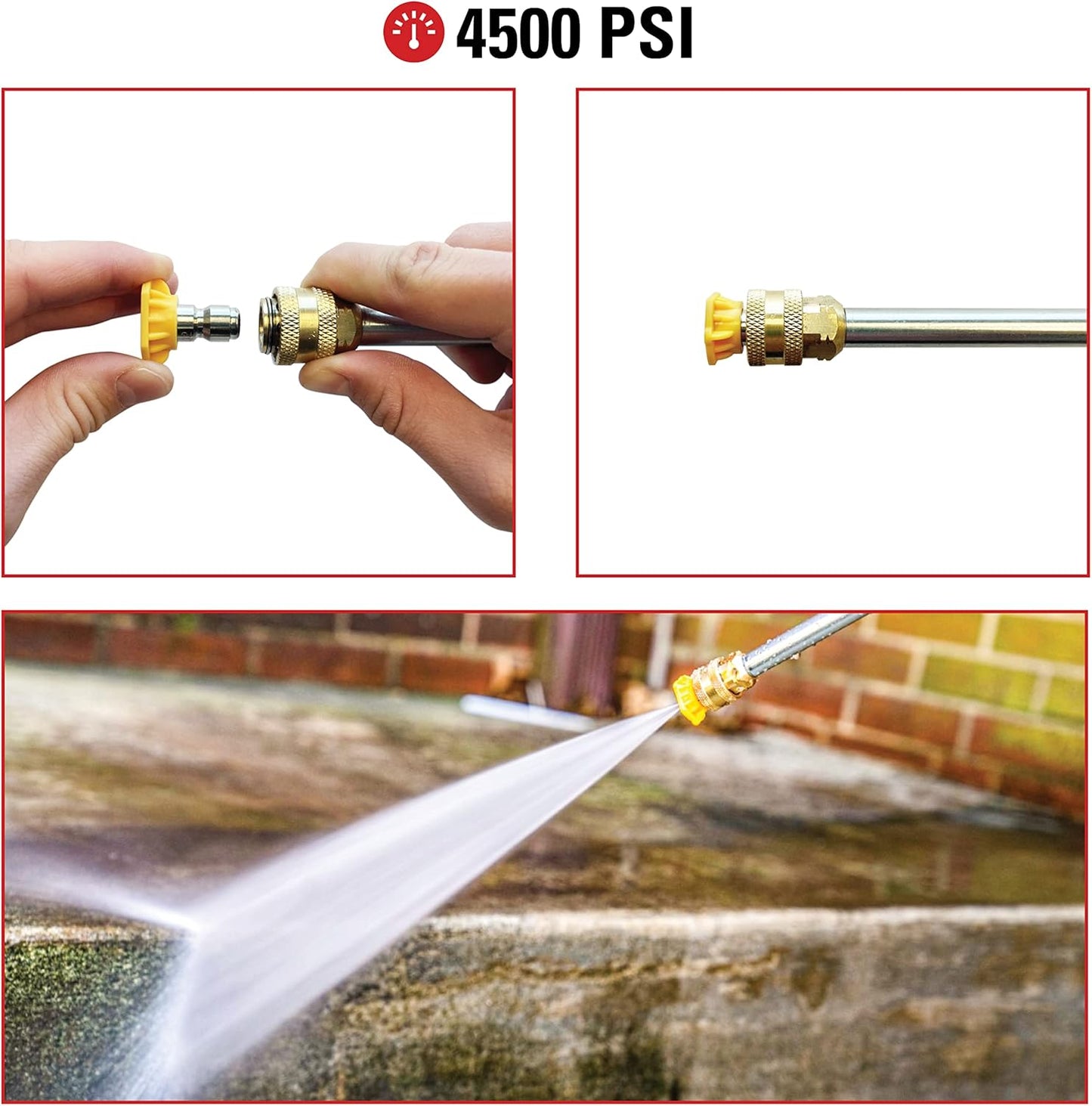 Boquillas universales para lavadora 4500psi 1/4pulg set 5
