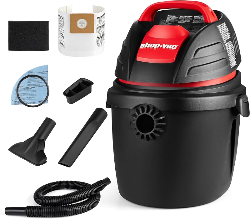 Aspiradora húmedo seco 2.5gal 2.5HP manguera 1.25" 4ft