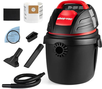 Aspiradora húmedo seco 2.5gal 2.5HP manguera 1.25" 4ft