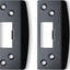 2 Pzas Placas Golpeo Resistente Agujero Grande Negro Mate