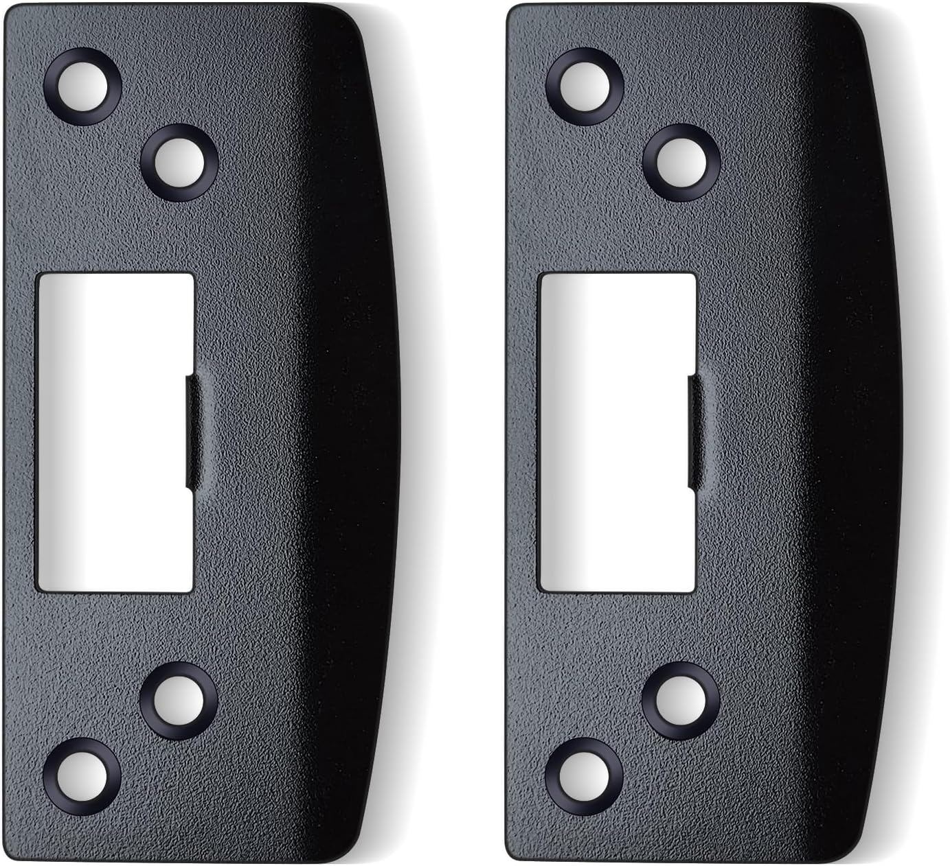 2 Pzas Placas Golpeo Resistente Agujero Grande Negro Mate