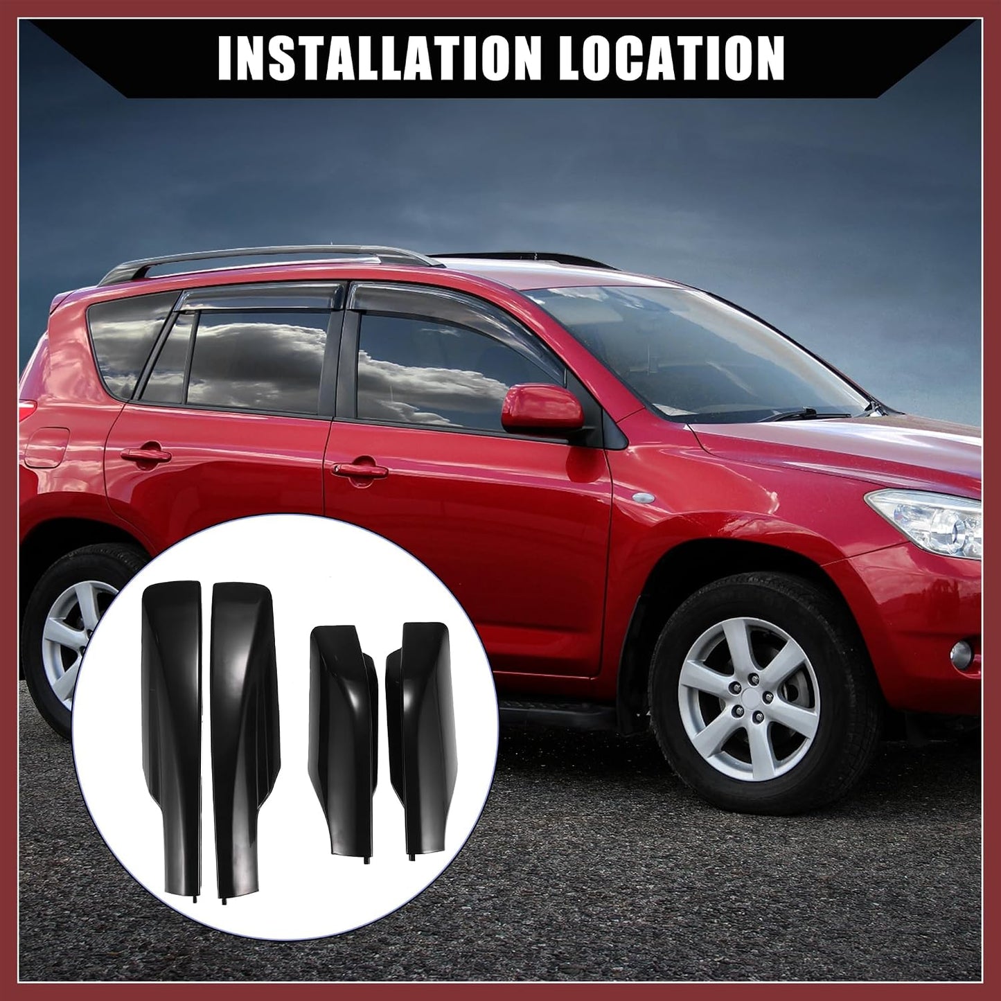 Cubierta rieles portaequipajes Toyota RAV4 06-12 4 Pzas