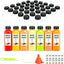 54 Botellas Plástico 8oz Tapas Reutilizables Claras