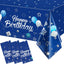 Manteles cumpleaños estrellas confeti azul marino plateado set 3