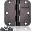 12 Bisagras Puerta Bronce Aceitado 3.5x3.5pulg para Madera