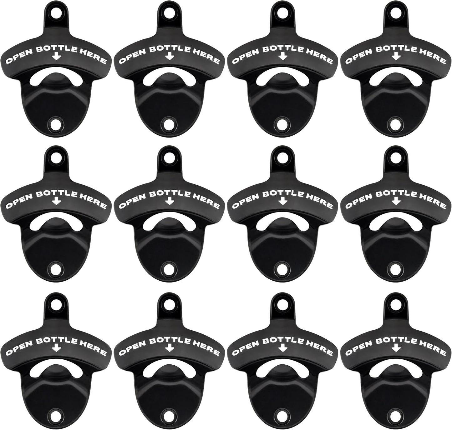 Abrebotellas pared 12uds poste enfriador madera negro blanco