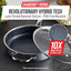 Sartén antiadherente acero inox 4qt con tapa vidrio sin PFAS