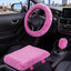 Funda peluda volante auto con palanca cambios y consola