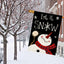 Bandera muñeco nieve 28x40" doble cara navideña