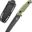 Cuchillo fijo hoja DC53 mango G10 para campamento caza EDC
