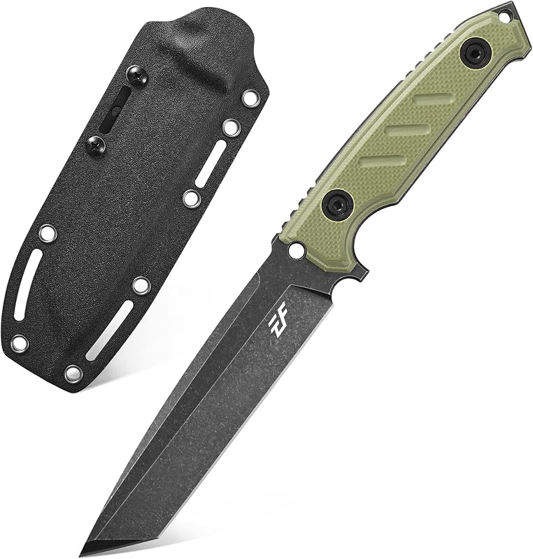 Cuchillo fijo hoja DC53 mango G10 para campamento caza EDC