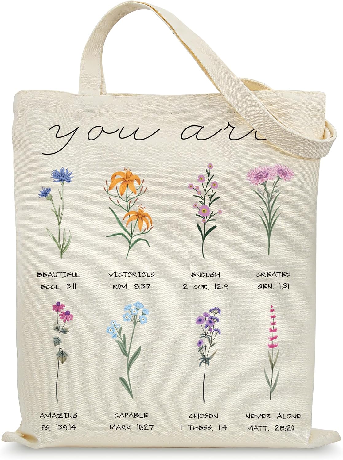 Bolsa tote lona con bolsillos reutilizable regalo navidad