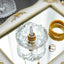 Soporte anillos cristal redondo para joyas boda mamá
