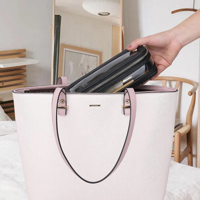 Bolsa maquillaje transparente con cremallera