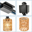 4 Luces Colgantes Tipo H Riel Negro para Cocina Comedor