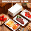 28 Pzas Platos Ensalada 8pulg Porcelana Rectangular Blanco