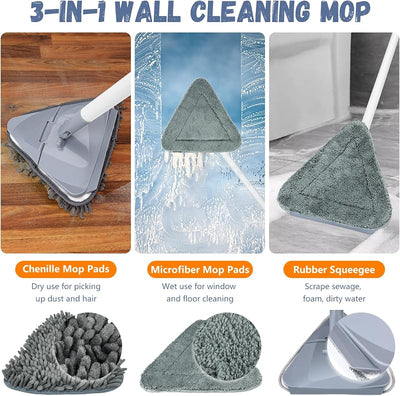 Trapeador pared 81pulg 33 almohadillas microfibra
