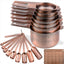 Juego 20 tazas y cucharas medidoras acero inox con imán