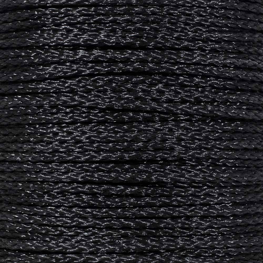 Cuerda trenza hueca 1/4pulg 1000pies negro senderos golf