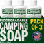 Jabón biodegradable multiusos para acampar 8oz set 2