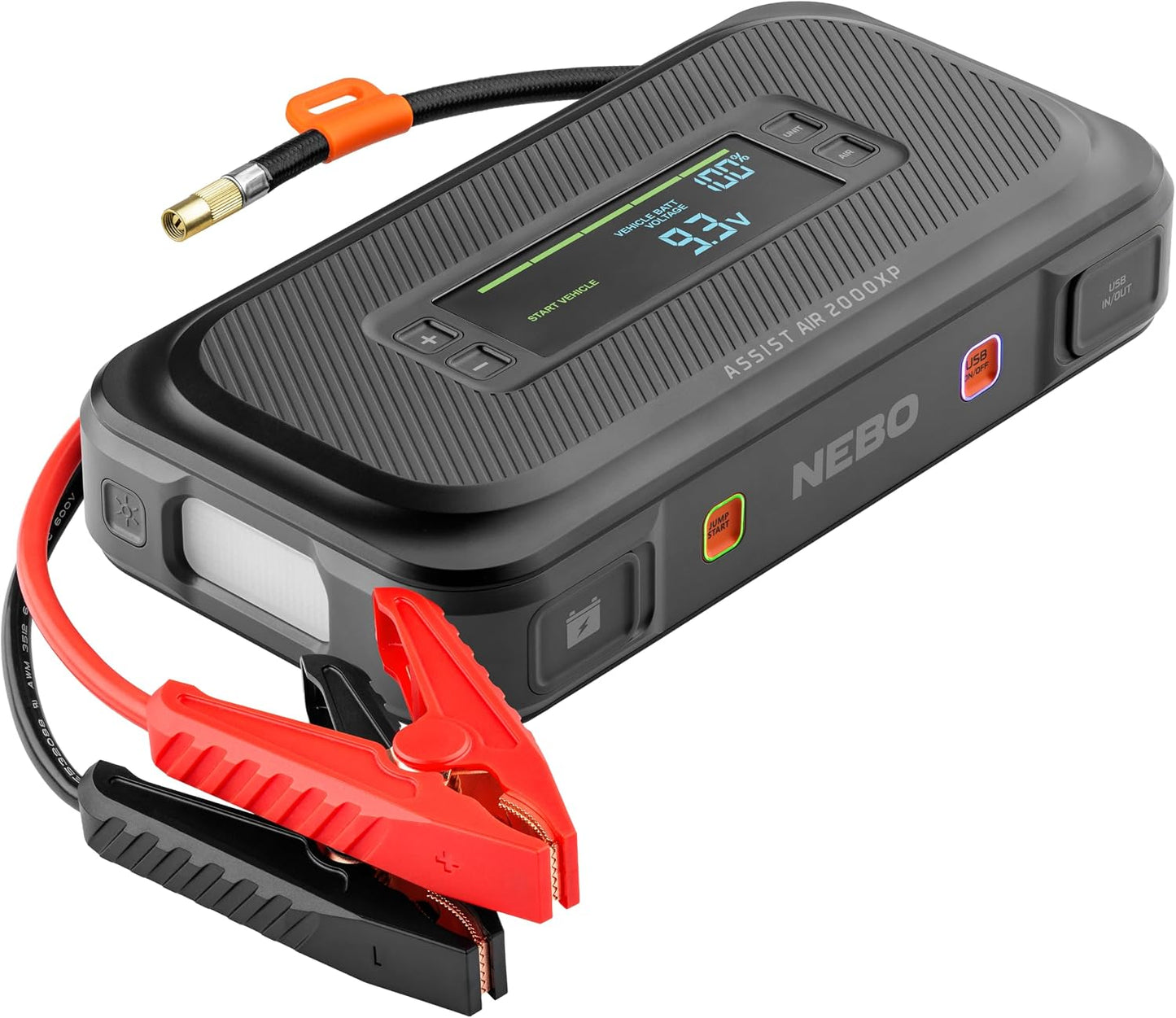Arrancador aire 150 PSI compresor 55.5Wh 12V con faro