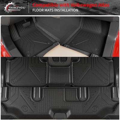 Alfombrilla carga VW Atlas 2018-25 TPE asiento trasero