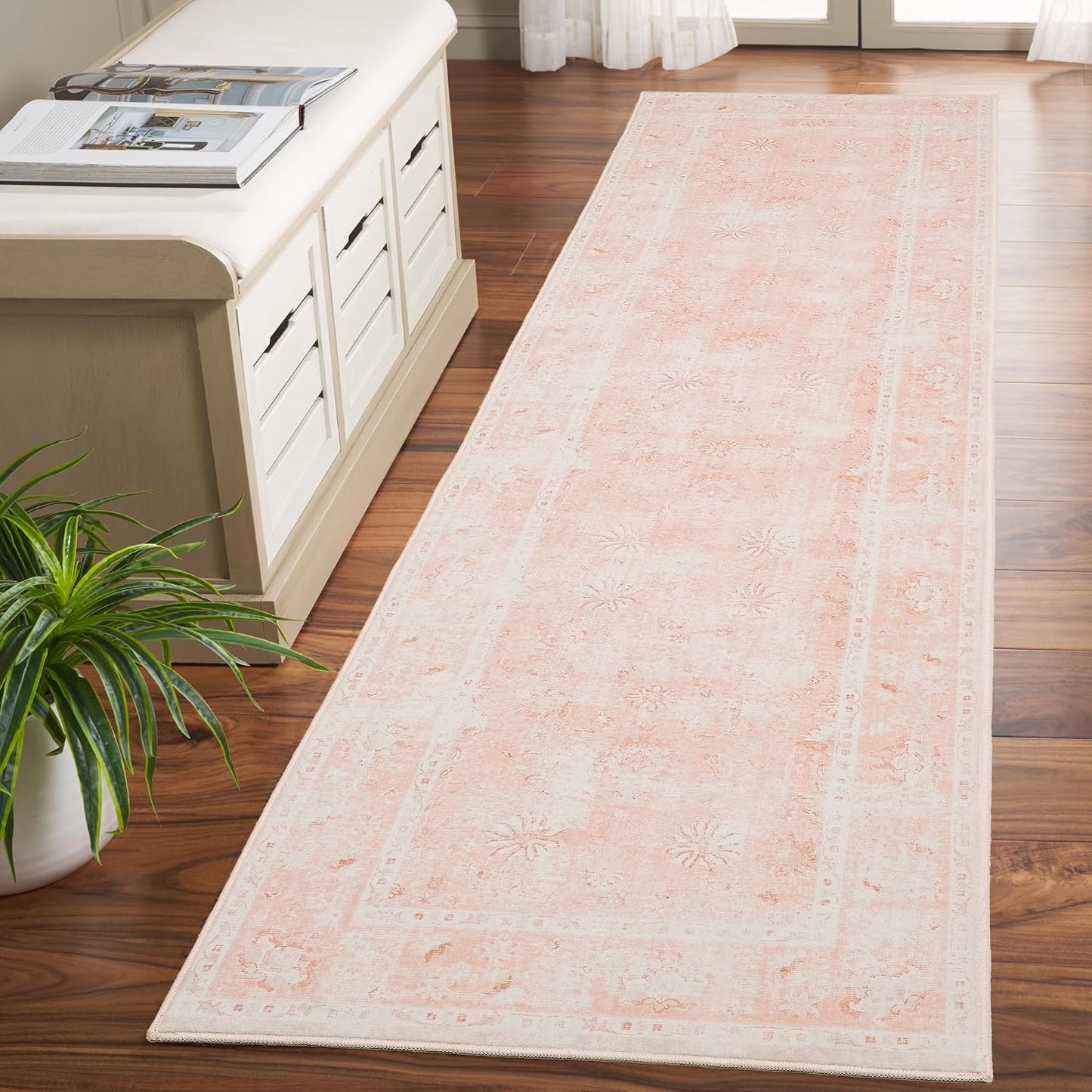 Alfombra pasillo boho lavable antiderrap para cocina baño