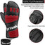 Guantes esquí piel cabra impermeables resist. al viento