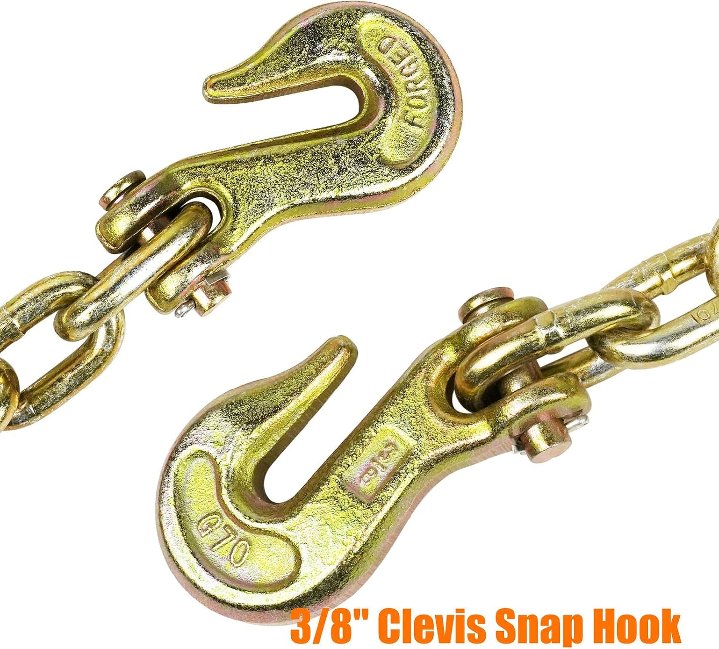 Pack 2 Cadenas Transporte 3/8pulg x10ft 6600lb DOT