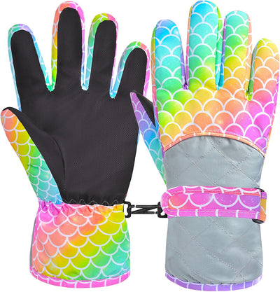 Guantes invierno impermeables para niños al aire libre