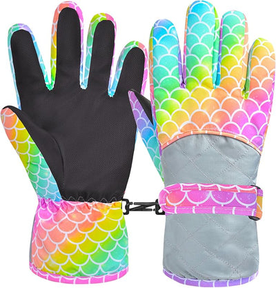 Guantes invierno impermeables para niños al aire libre