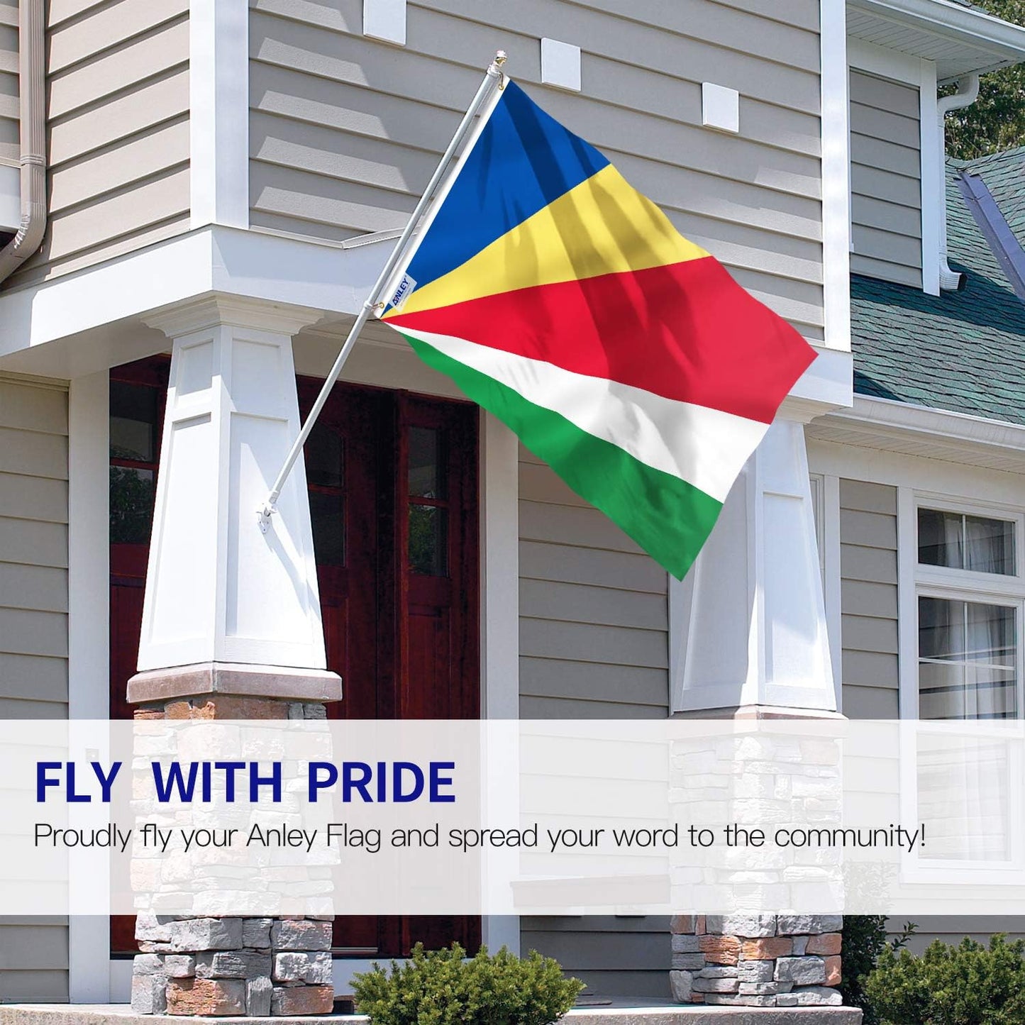 Bandera Seychelles 3x5ft poliéster ojales latón