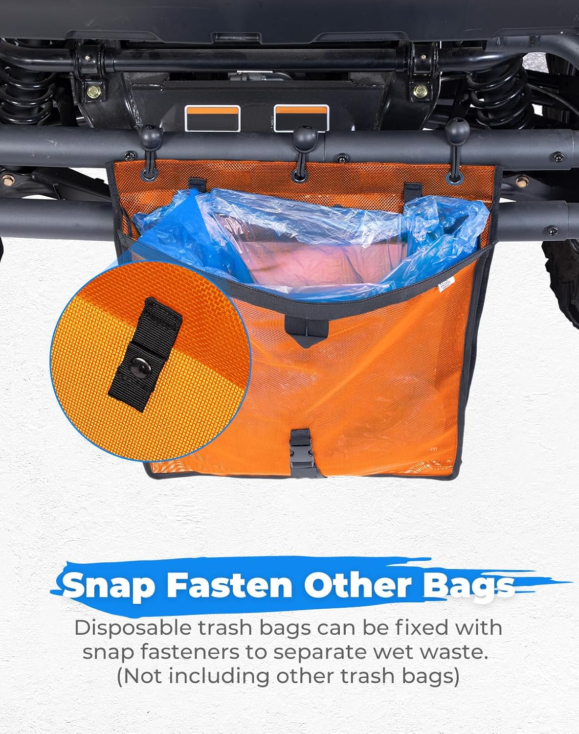 Bolsa basura UTV ATV malla PVC comp Polaris RZR Can-Am