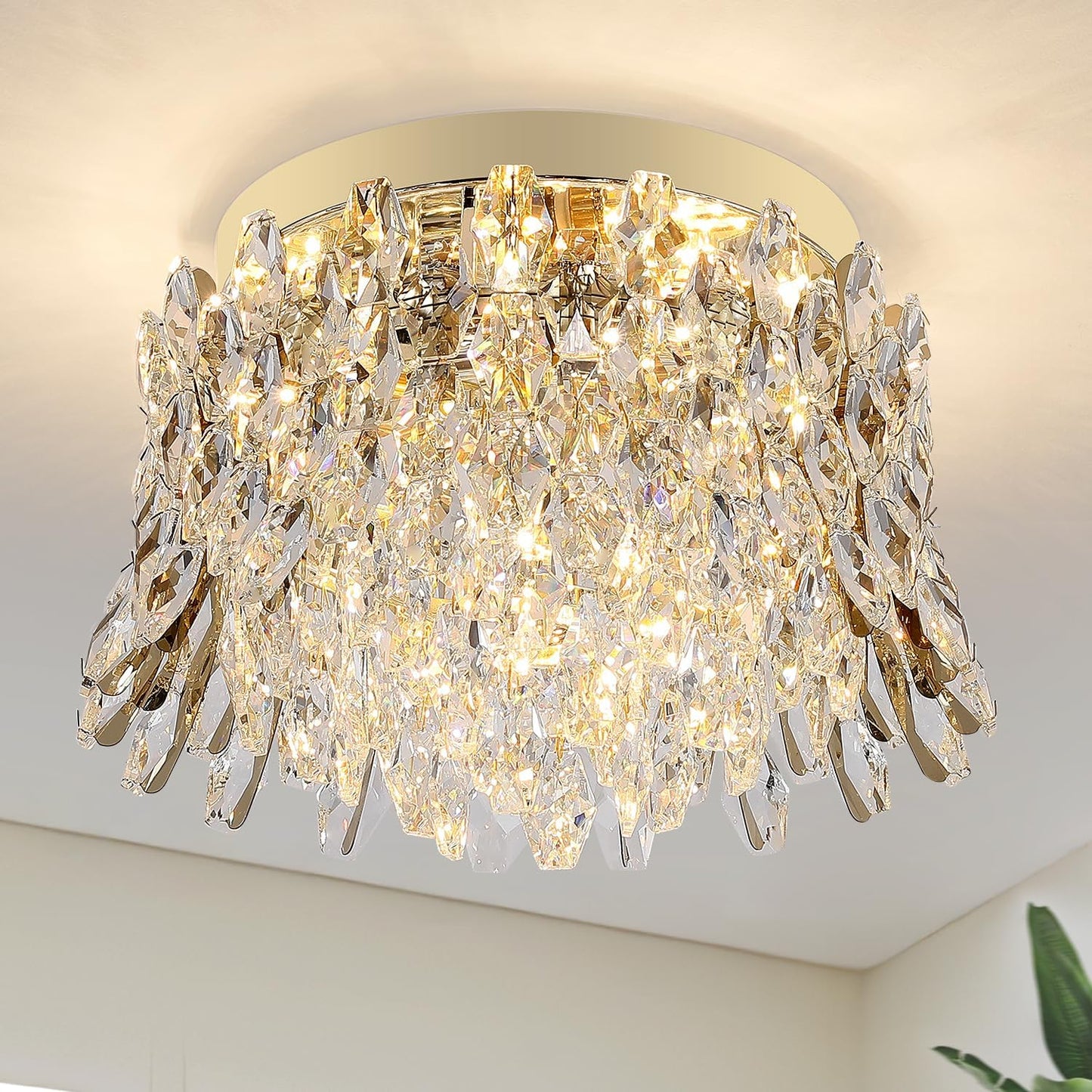 Candelabro cristal 4 luces para dormitorio y comedor