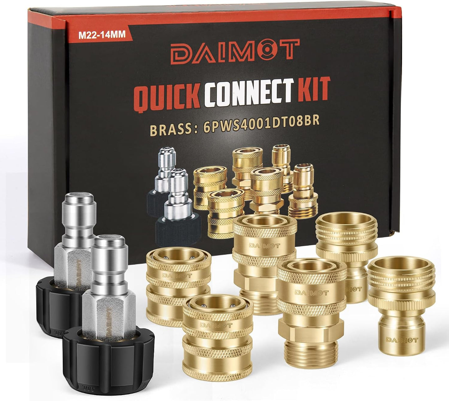 Kit adaptadores M22 conexión rápida 3/8 y 3/4 pulg